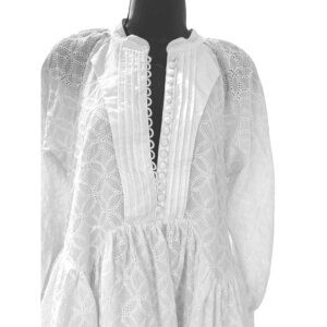 ASA dress white med eyelet fully lined cotton 35 ch 35 Long